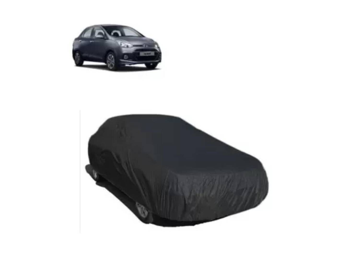 Car Body Cover For Hyundai Xcent Dust & Water Proof Color Black