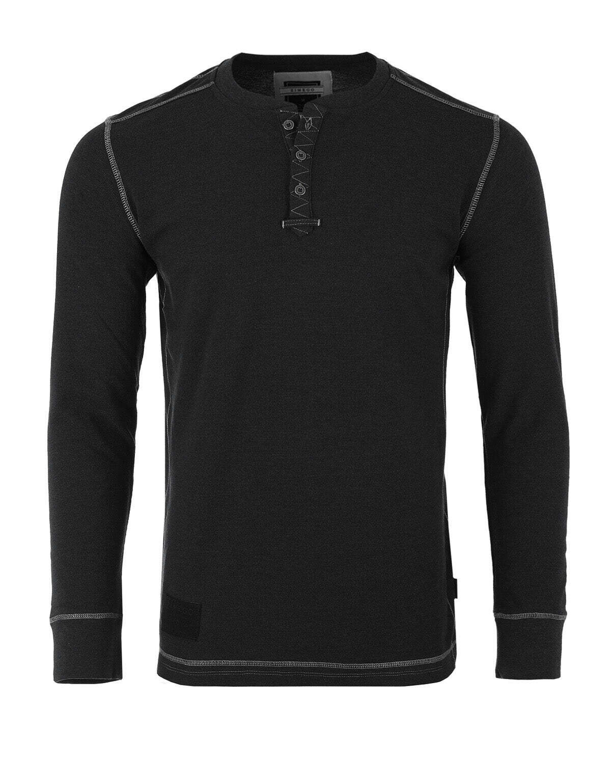 ZIMEGO Men's Casual Long Sleeve Lightweight Thermal Henley Essential Shirt