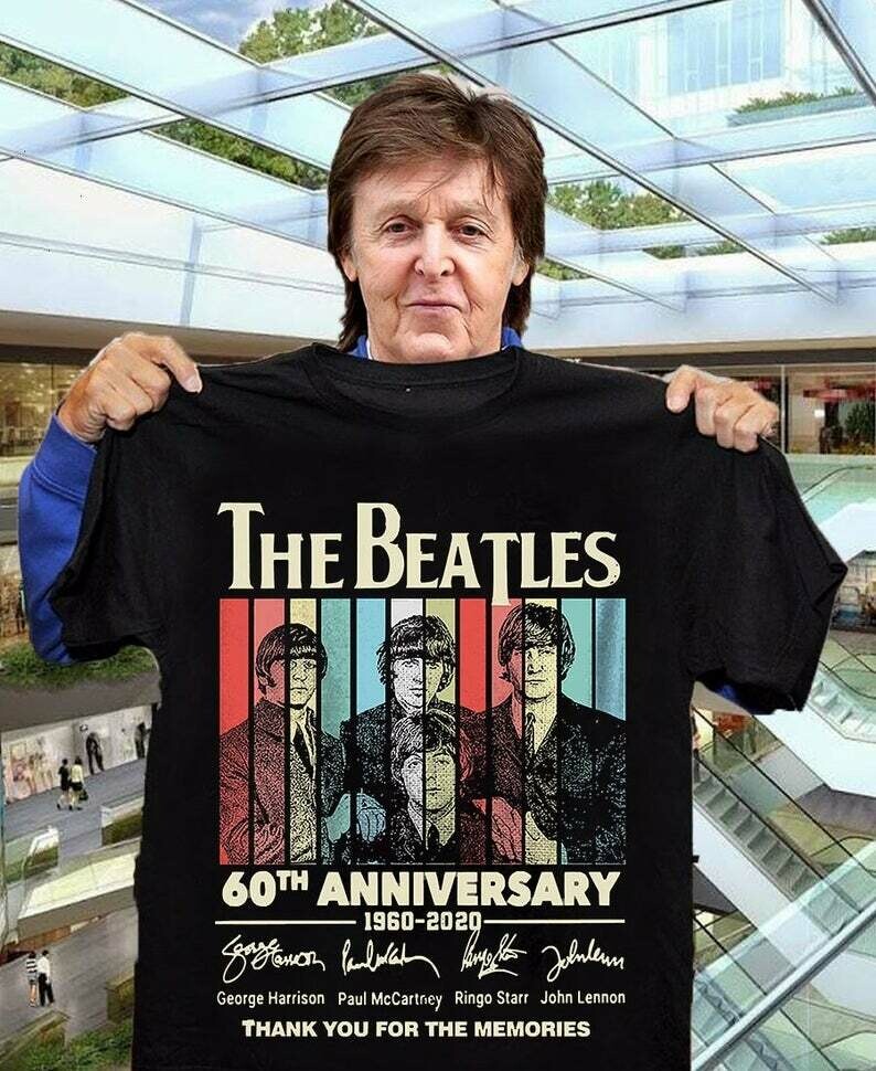 The Beatles Gift Top The Beatles 60th Anniversary T-Shirt Rock Band
