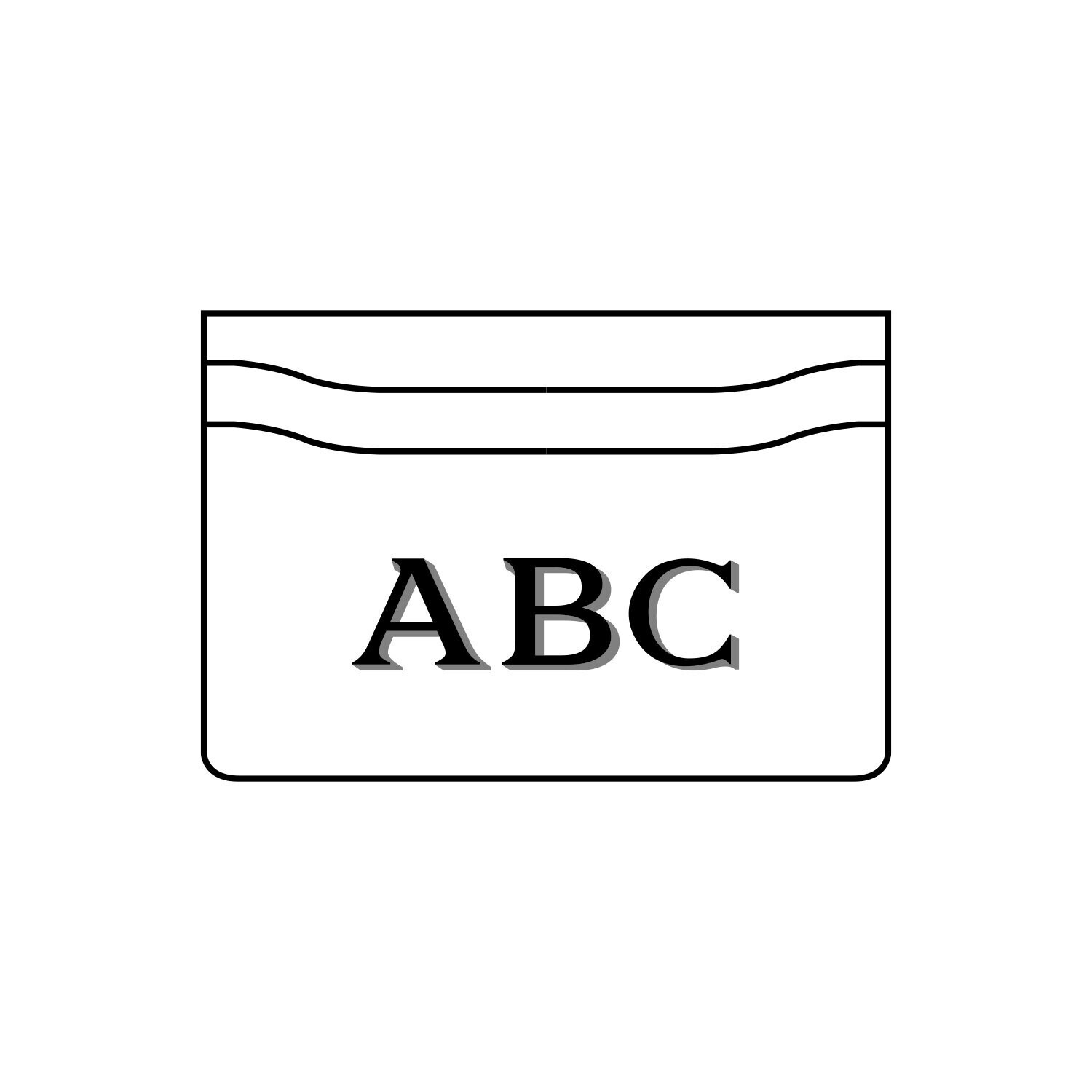 Wallet Sized Hand Painted Monogram