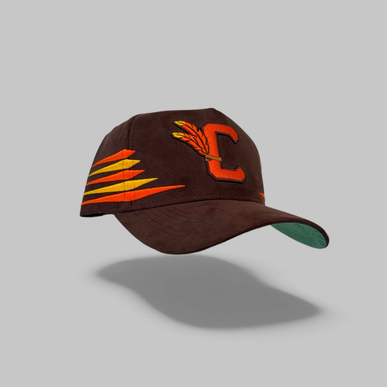 C- ALL BROWN SUEDE/ DIAMOND PATTERN