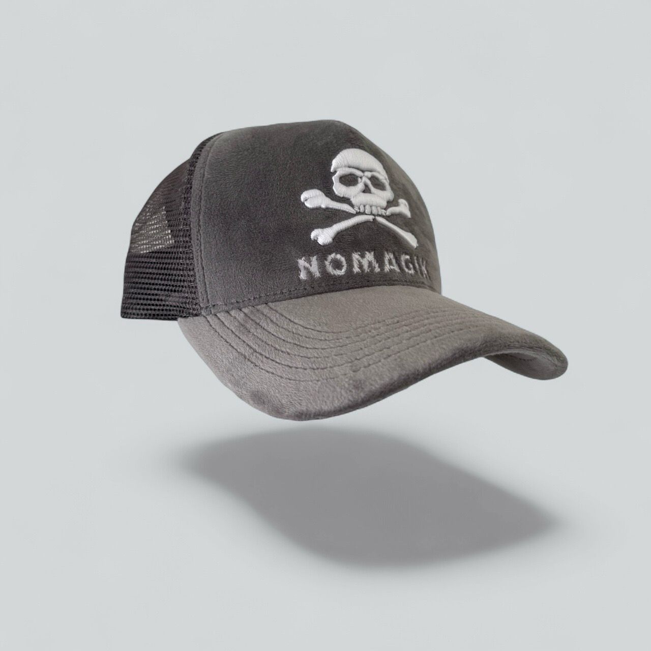 GREY SUEDE TRUCKER