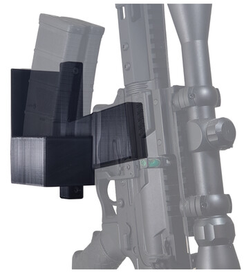 AR-15 Vertical Wall Mount with Dual Magazine Sleeves
