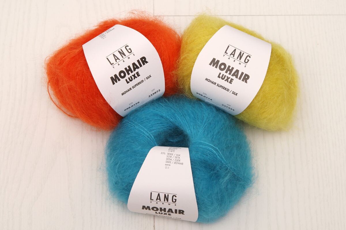 Laine Mohair et Soie Col Vert (Pelote 25g) - Laine à tricoter