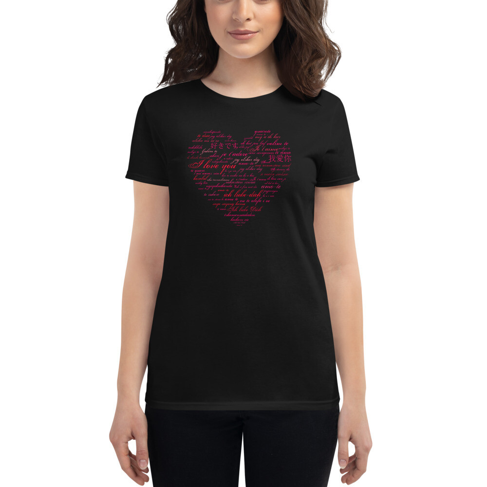 Heart language - Women&#39;s short sleeve t-shirt
