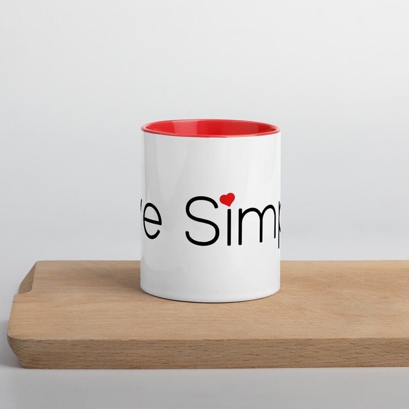 Live Simply - Mug with Color Inside
