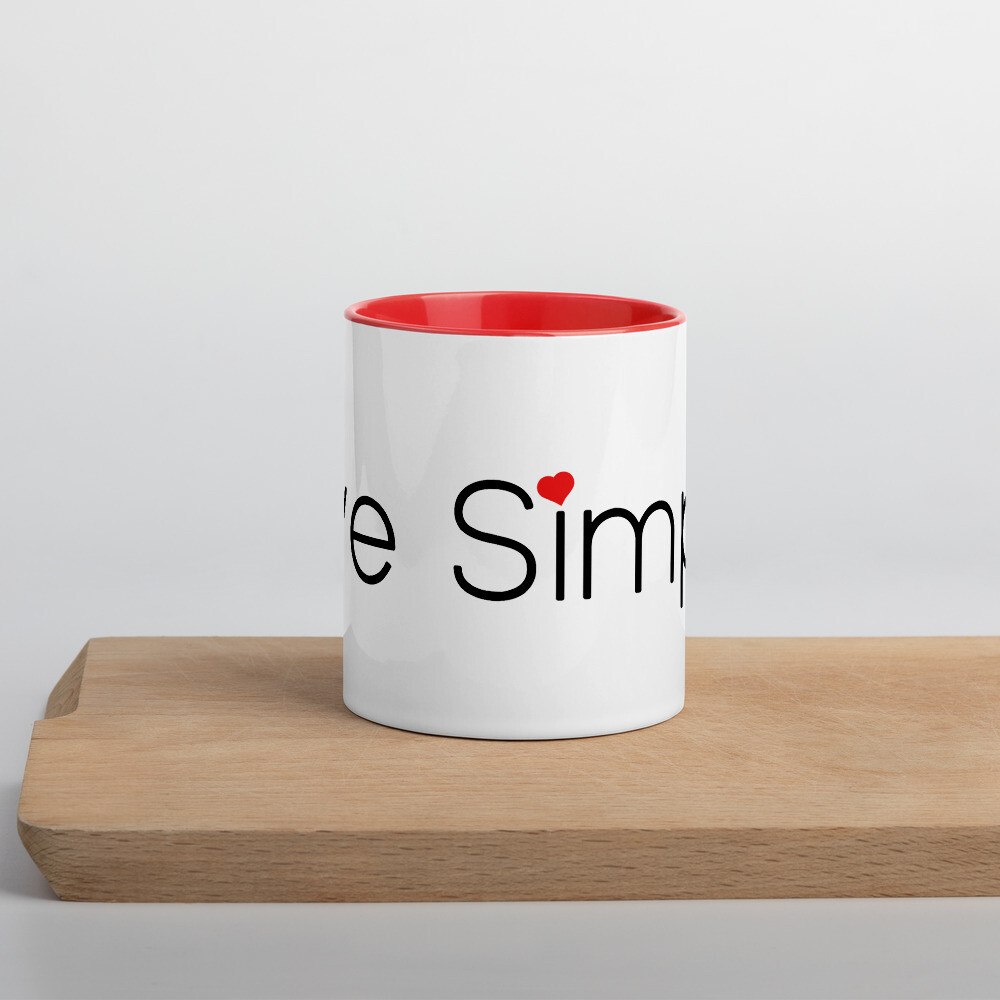 Live Simply - Mug with Color Inside