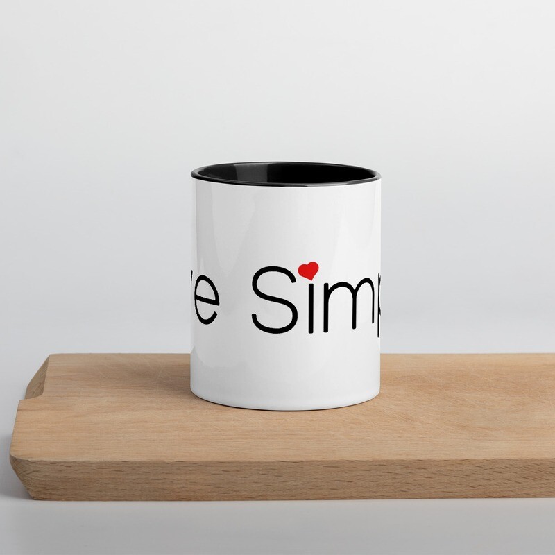 Live Simply - Mug with Color Inside