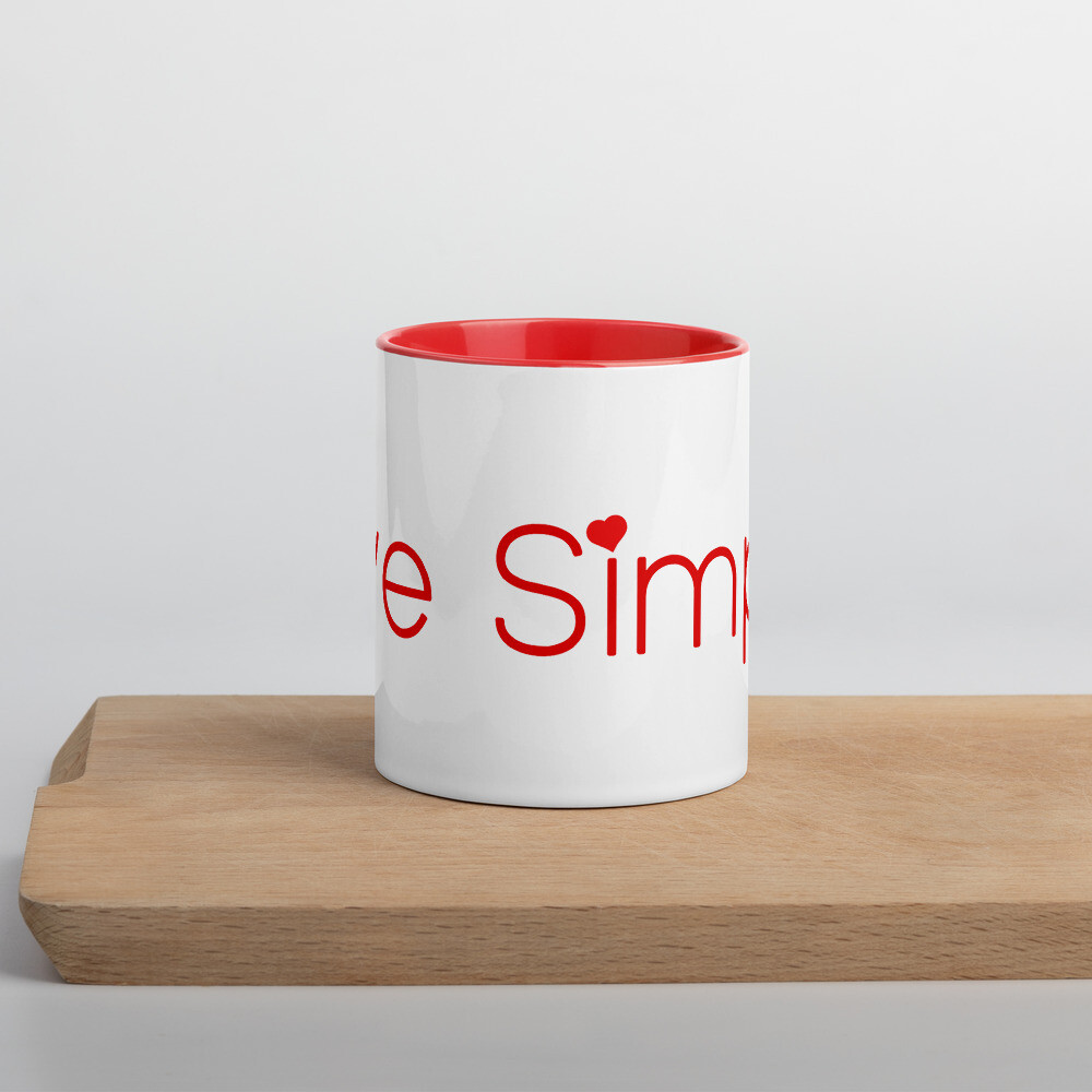 Live Simply - Mug with Color Inside