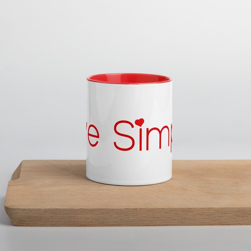 Live Simply - Mug with Color Inside