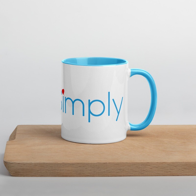 Live Simply - Mug with Color Inside