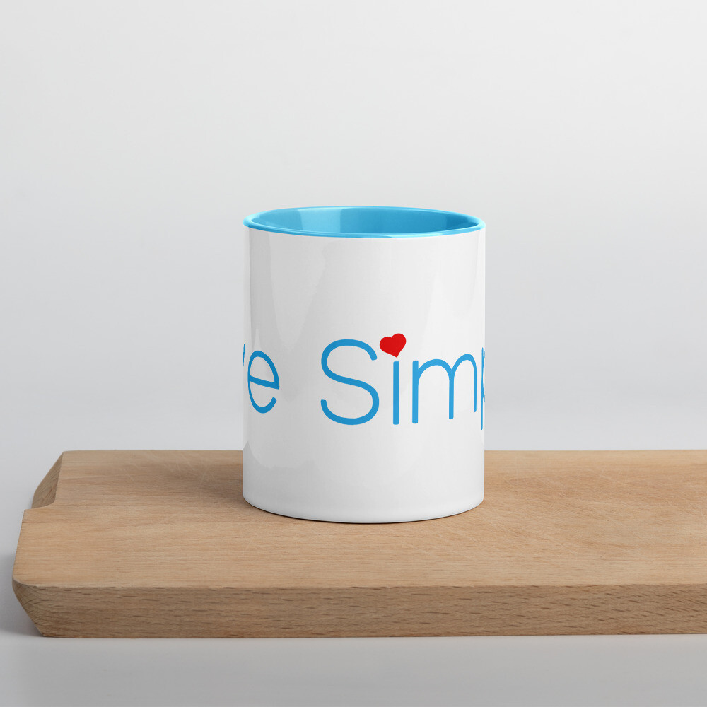 Live Simply - Mug with Color Inside
