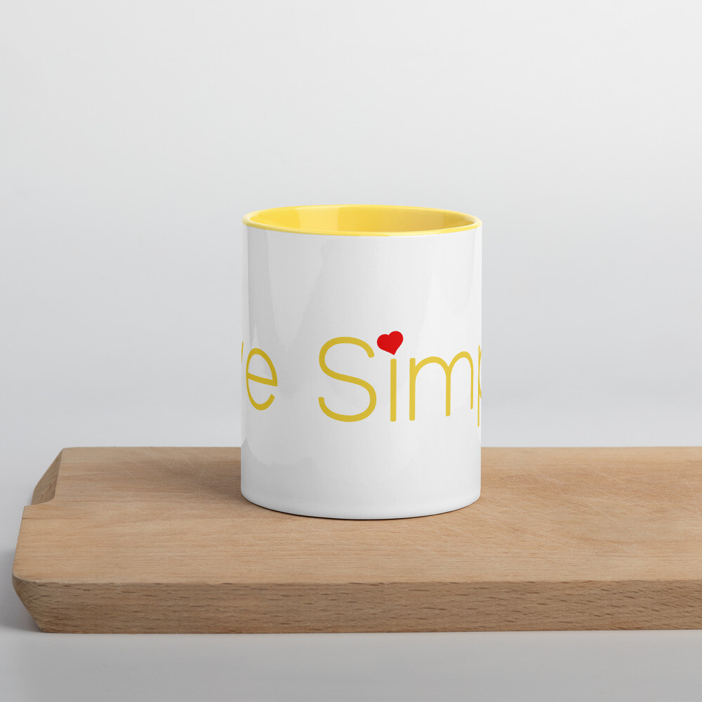 Live Simply - Mug with Color Inside