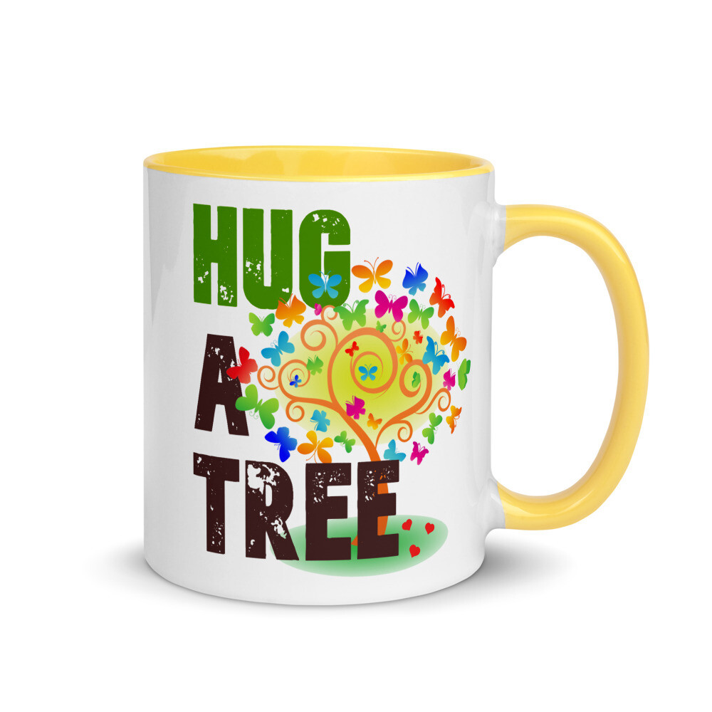 Hug a Tree - Mug with Color Inside