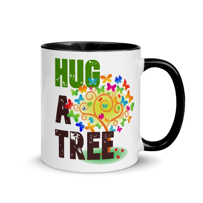 Hug a Tree - Mug with Color Inside
