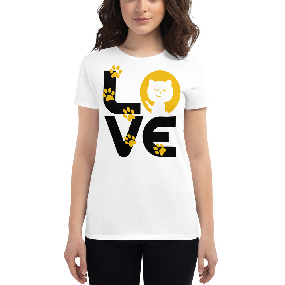 Cats, Paws and Love - Women&#39;s short sleeve t-shirt