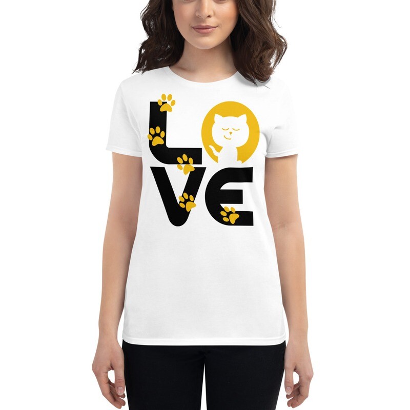 Cats, Paws and Love - Women&#39;s short sleeve t-shirt