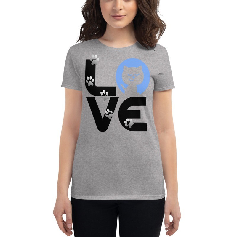 Cats, Paws and Love - Women's short sleeve t-shirt