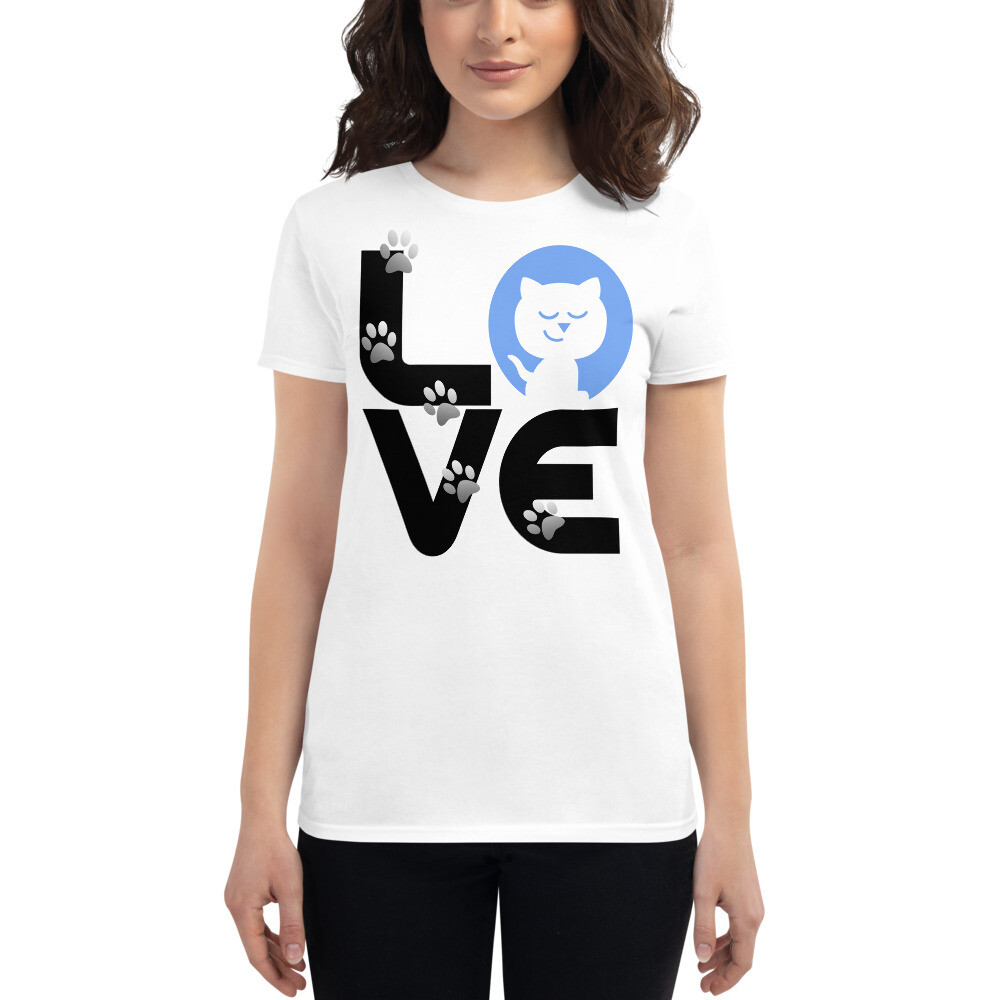 Cats, Paws and Love - Women&#39;s short sleeve t-shirt