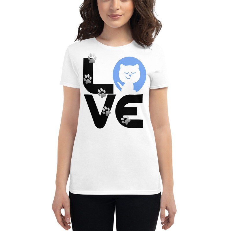 Cats, Paws and Love - Women&#39;s short sleeve t-shirt