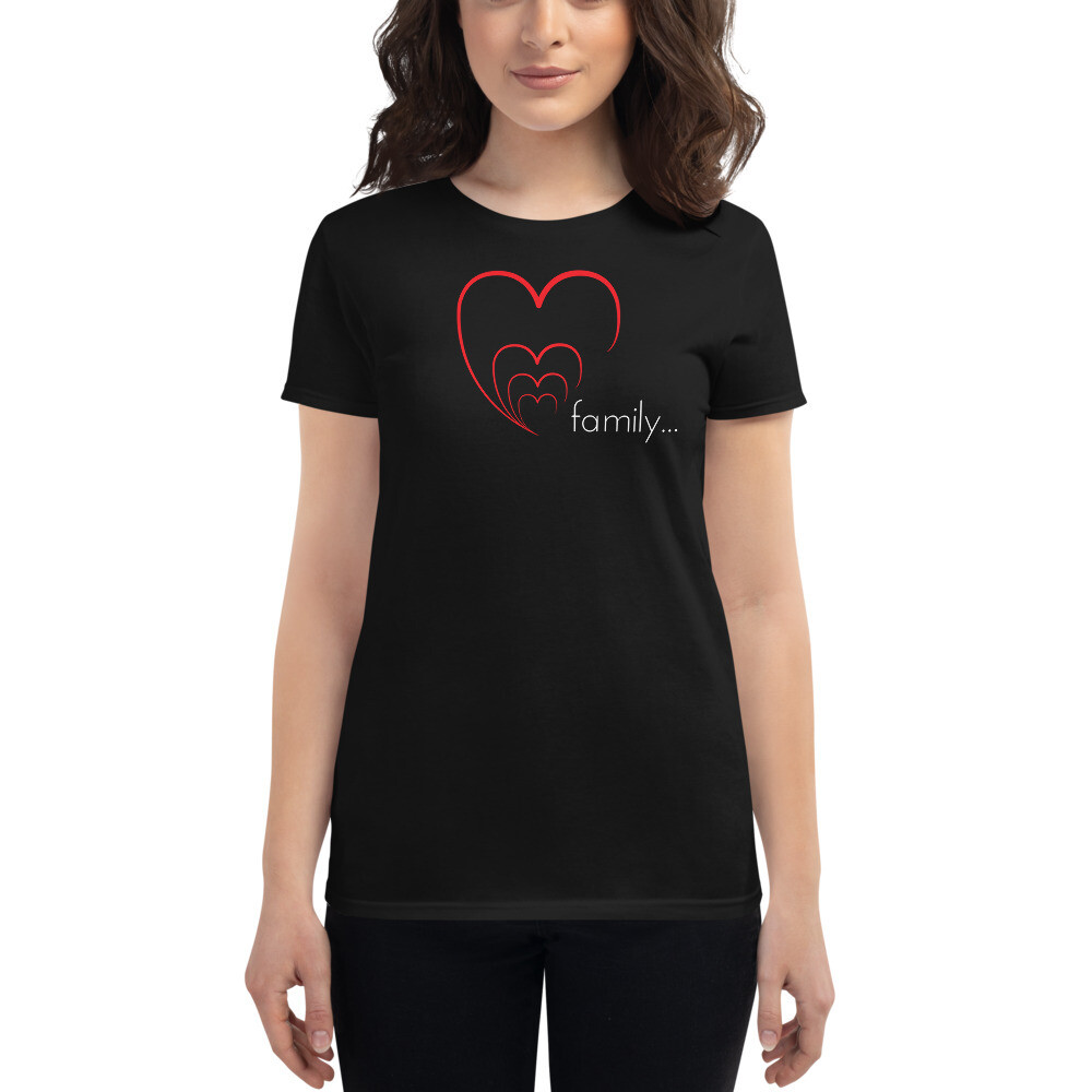 Family - Women&#39;s short sleeve t-shirt, Color: Black, Size: S