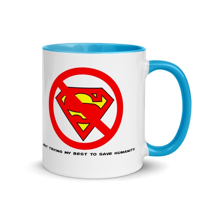 No superhero - Mug with Color Inside