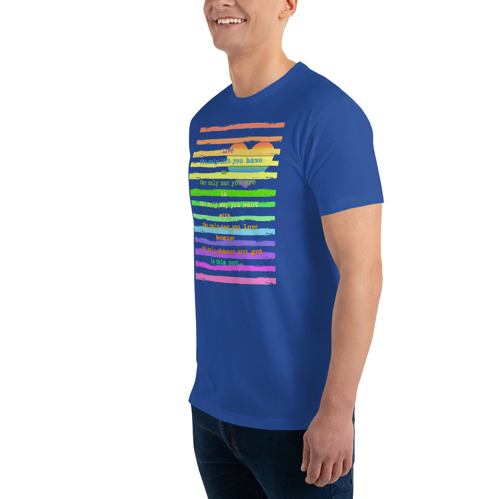 One heart, One Life - Figursyet herre ti-shirt