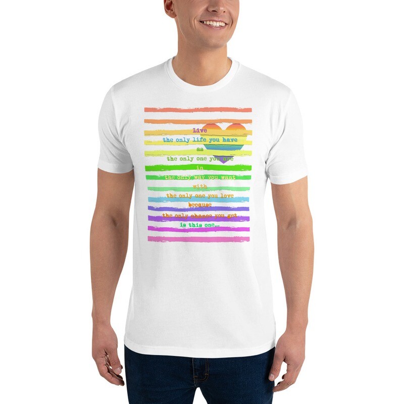 One heart, One Life - Figursyet herre ti-shirt
