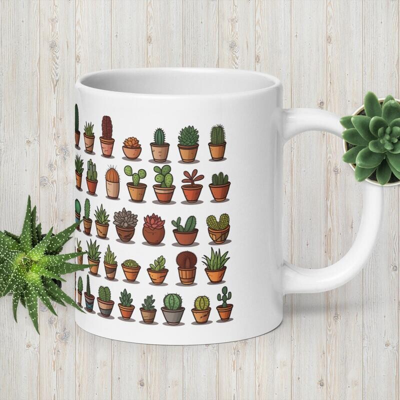 White glossy mug