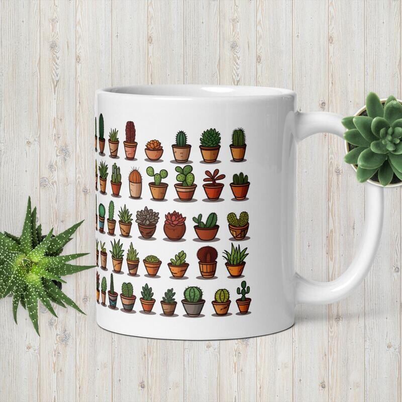 White glossy mug