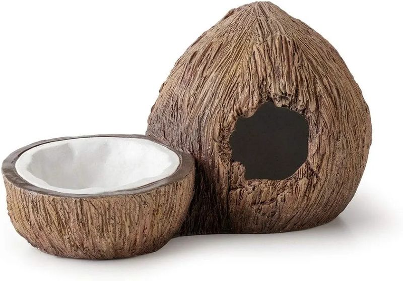 ExoTerra kokosnøtthule med skål