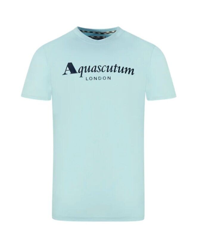 Aquascutum Crew Neck T-Shirt - Sky