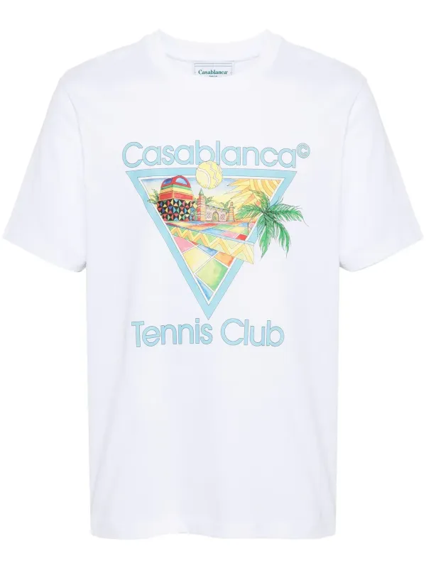 Casablanca Tennis Club Cubism Crew Neck T-Shirt Casablanca Tennis Club Cubism Crew Neck T-Shirt