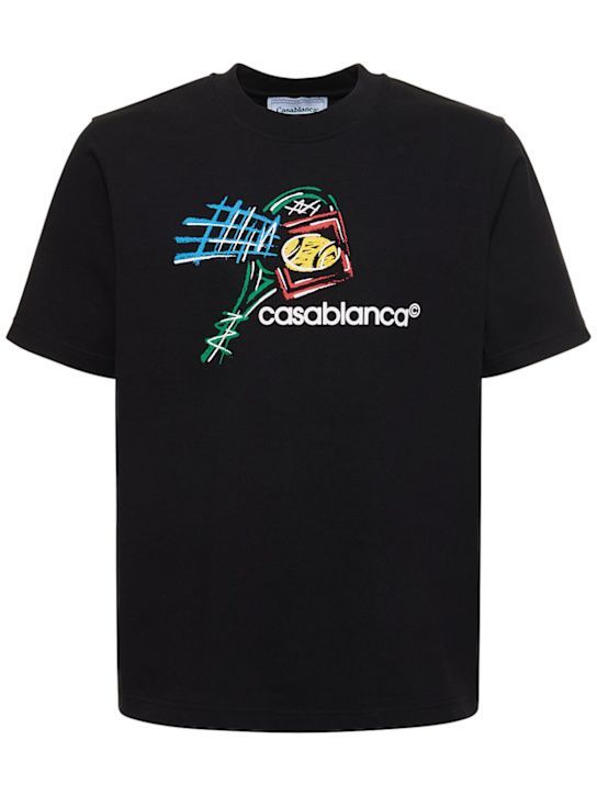 Casablanca Croquis De Tennis T-Shirt Casablanca Croquis De Tennis T-Shirt