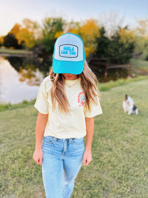 Girls Can Too Turquoise Cap