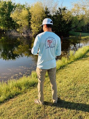 Red & Blue Lake Texoma Long Sleeve in Light Blue