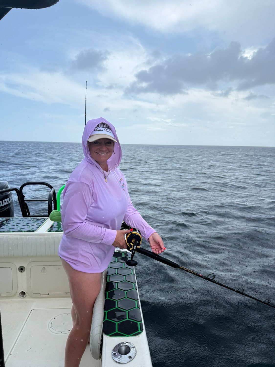 Lilac Retro Hooded Fishing Shirt