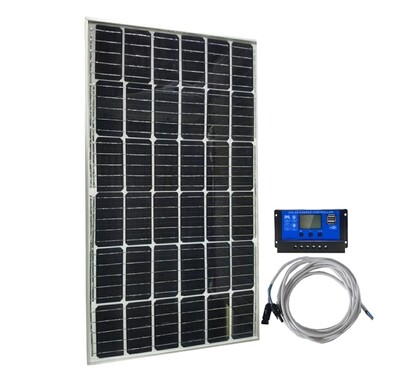 80W Solar panel with 30A PWM Charge controller included