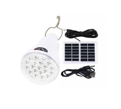 Indoor solar led Bulb with USB charging cable