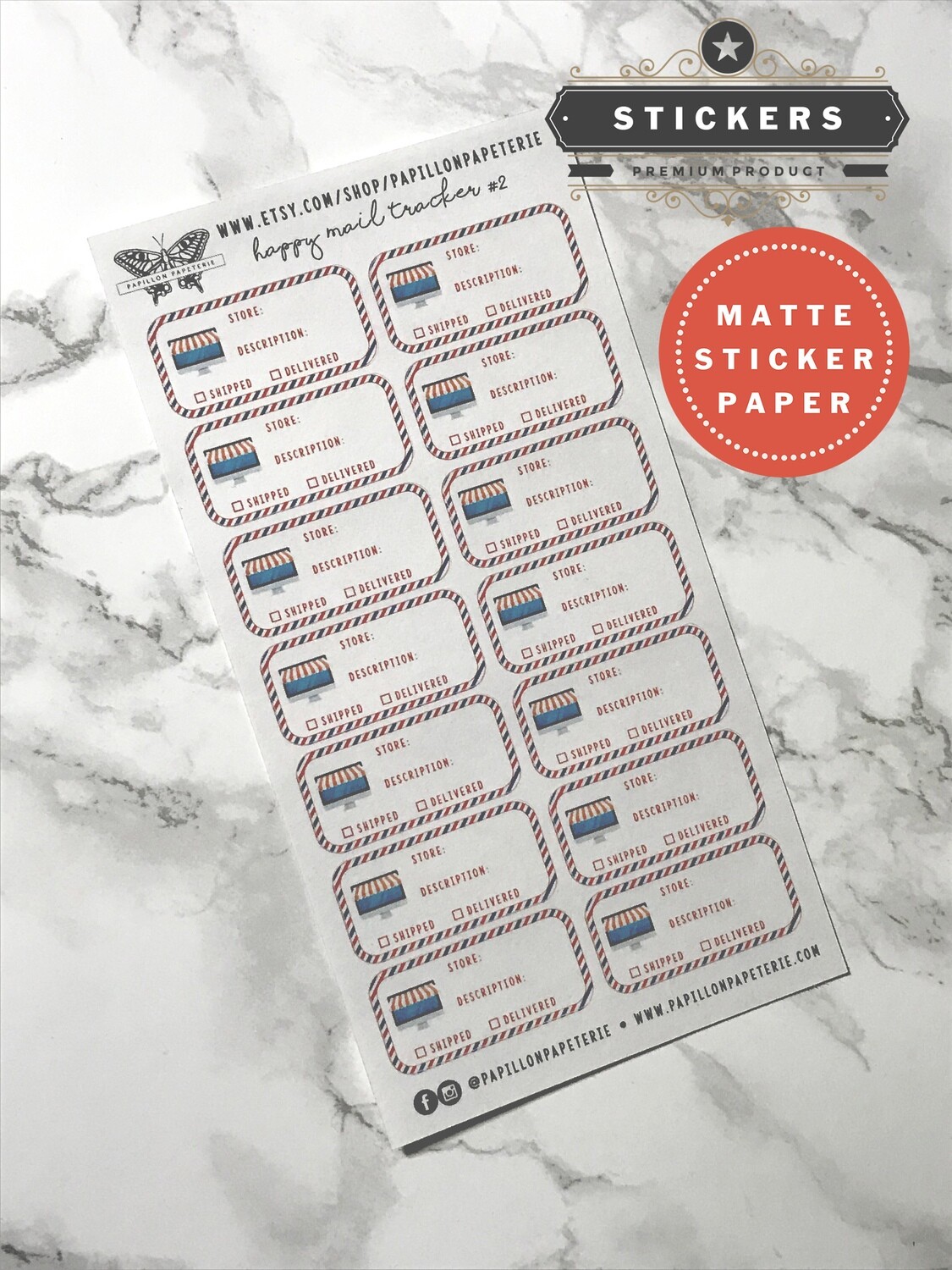 Happy Mail Tracker Sticker Set | Functional Planner Stickers Vertical Happy Planner A5 Recollections