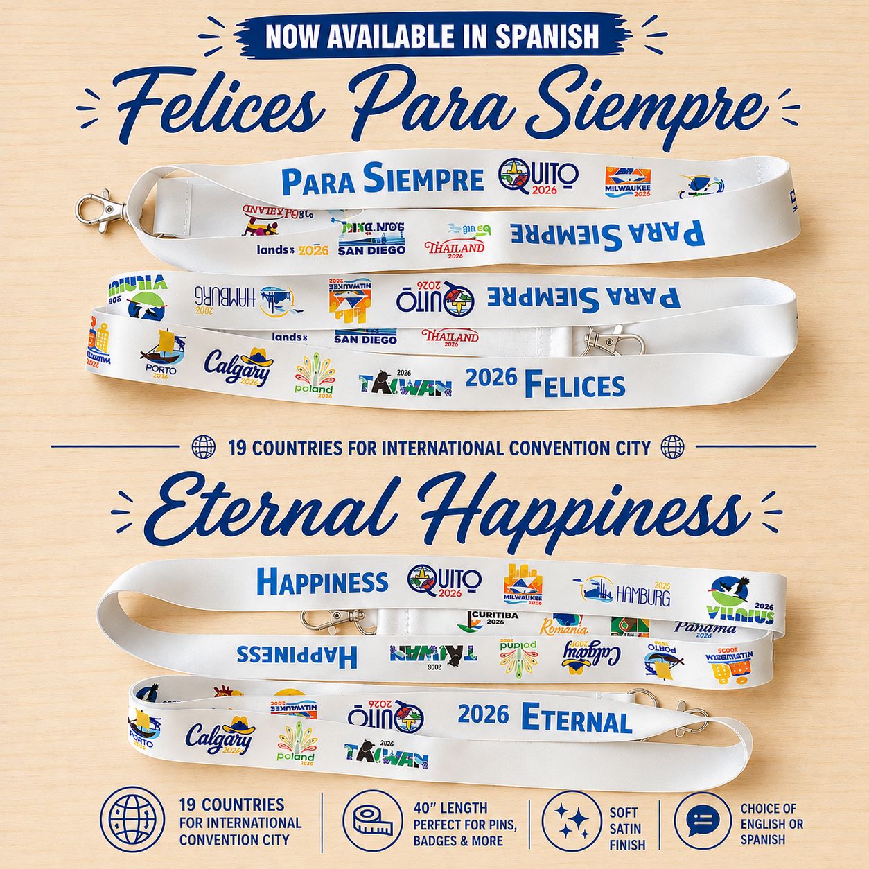 Lanyard International Convention 2026 Eternal Happiness Lanyard