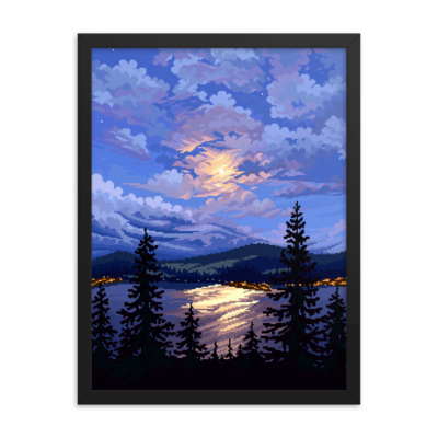 MOONRISE FRAMED PRINT