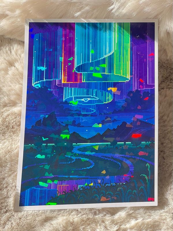 絵画 Aurora Aurora Whispers ｜100cm x 80 cm ｜Acrylic on canvas ｜2025