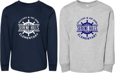 Toddler T-Shirt Long Sleeve - Grey Only - Size 5T