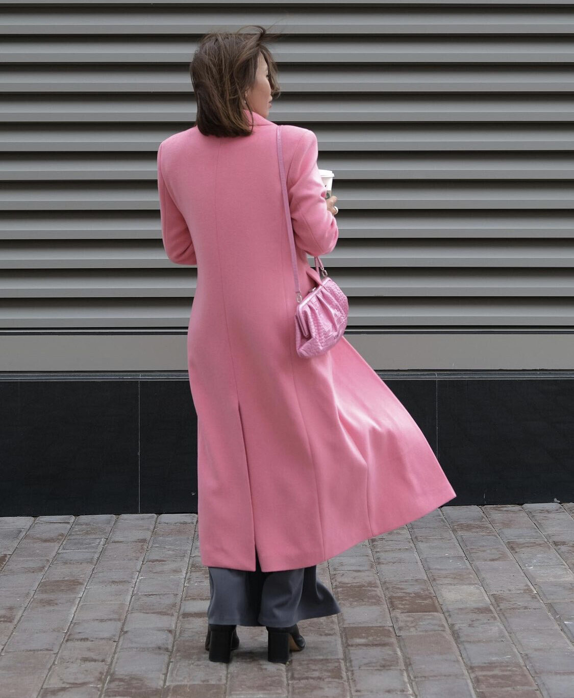 Пальто ARKA PREMIUM розовое