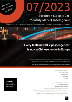 07 2023 Study – One-in-ten new BEVs from Chinese brands in July 07 2023 Study – One-in-ten new BEVs from Chinese brands in July