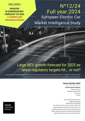 Edition Full Year 2024: Large BEV growth forecast for 2025 as latest regulatory targets hit... or not?