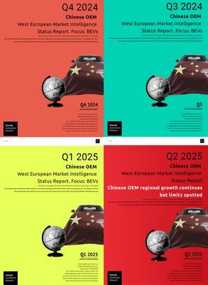 Annual Subscription (4 Editions) – Chinese Passenger Car Manufacturer Performance Study. Western Europe with a forecast to 2030. Annual Subscription (4 Editions) – Chinese Passenger Car Manufacturer Performance Study. Western Europe with a forecast to 2030.