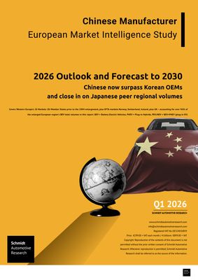 Q1 2026 Quarterly Chinese Passenger Car Manufacturer Performance Study, including a forecast to 2030 for total volumes as well as BEVs-only