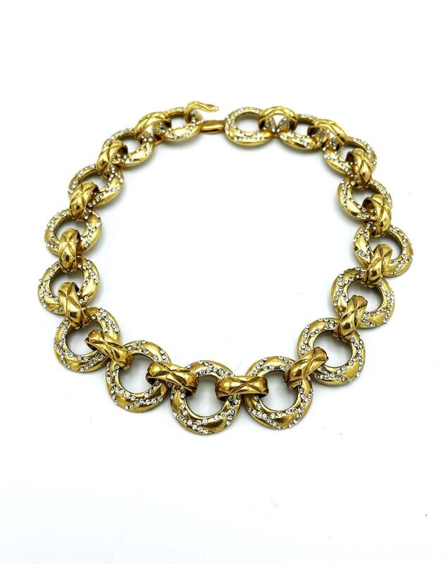 CHANEL KETTE von K.Lagerfeld & V. de Castellane, Strass, Kollektion 1991